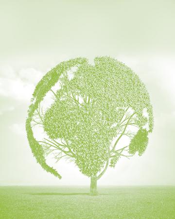 Illustration of a tree with the shape of the globe © EU
