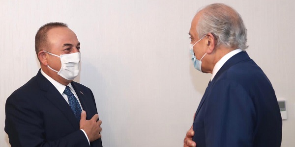 Meeting of Foreign Minister Mevlüt Çavuşoğlu with Ambassador Zalmay Khalilzad, Special Representative of the United States of America for Afghanistan Reconciliation, 12 November 2020