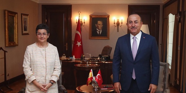 Meeting of Foreign Minister Mevlüt Çavuşoğlu with Foreign Affairs, European Union and Cooperation Minister Arancha González Laya of Spain, 27 July 2020