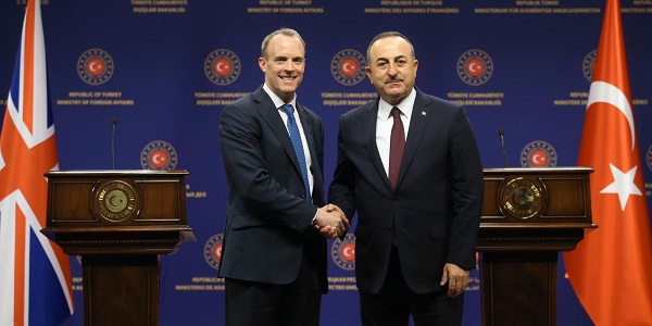 Meeting of Foreign Minister Mevlüt Çavuşoğlu with Foreign Minister Dominic Raab of the United Kingdom, 3 March 2020 