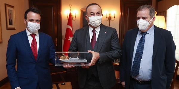 Meeting of Foreign Minister Mevlüt Çavuşoğlu with Francisco Javier Hergueta, Ambassador of Spain to Turkey, and the Representative of the Company Navantia, 19 January 2021