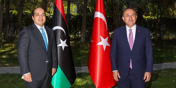 Meeting of Foreign Minister Mevlüt Çavuşoğlu with Vice-President of the Presidential Council of the Government of National Accord Ahmed Maiteeq of Libya, 15 September 2020