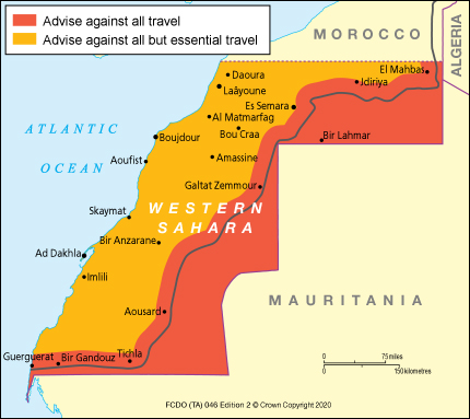 western sahara travel restrictions