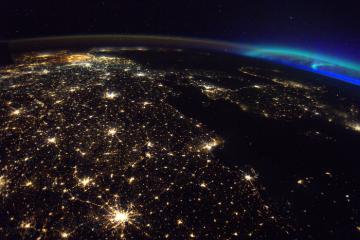 Night satellite view of the Earth © EU