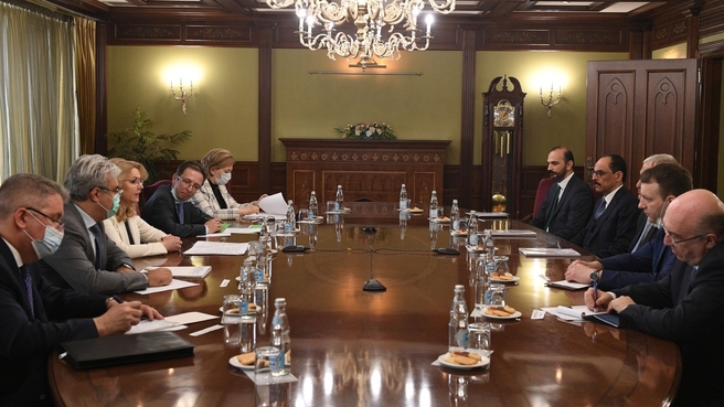 Tatyana Golikova meets with Chief Foreign Policy Adviser to the President of Turkey Ibrahim Kalin and Minister of Culture and Tourism of Turkey Mehmet Ersoy