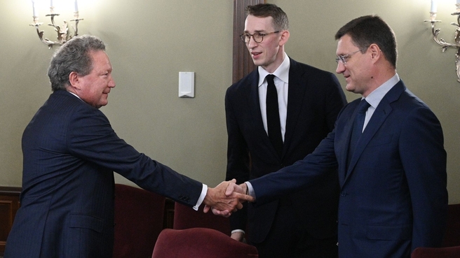 Alexander Novak meets with Chairman of Fortescue Metals Group Andrew Forrest
