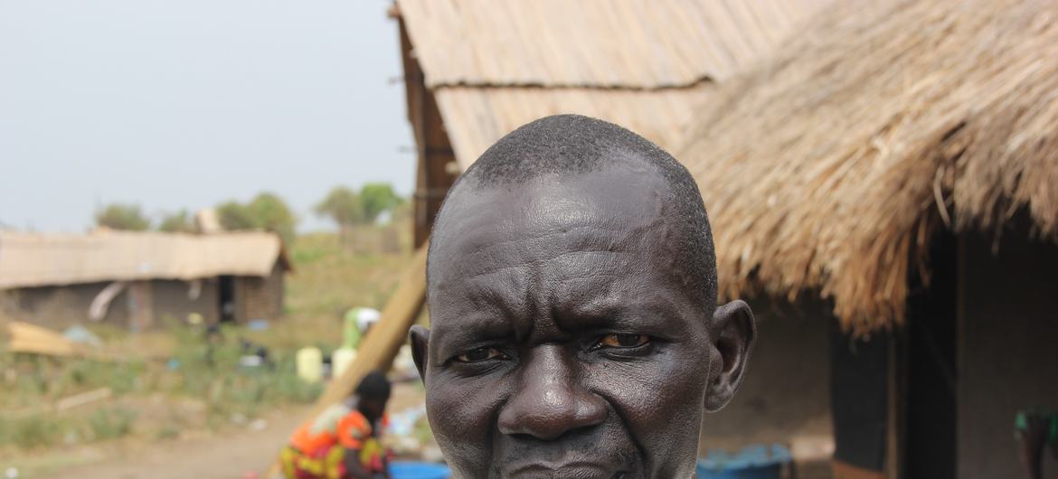 OLWINYI MUGISA now staying at community shelter because of flood at lake Albert Uganda 