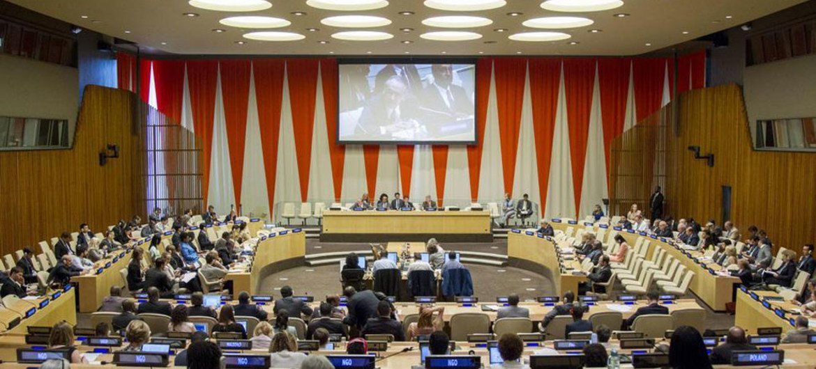 A Joint meeting of the Economic and Social Council (ECOSOC) and the Peacebuilding Commission. (file) 