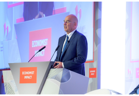 Minister of Foreign Affairs Nikos Dendias’ remarks at the 26th Annual Economist Government Roundtable and the panel discussion: “Effective Diplomacy in unstable times: the European Strategy for Peace and Stability” (Lagonisi, 05.07.2022)