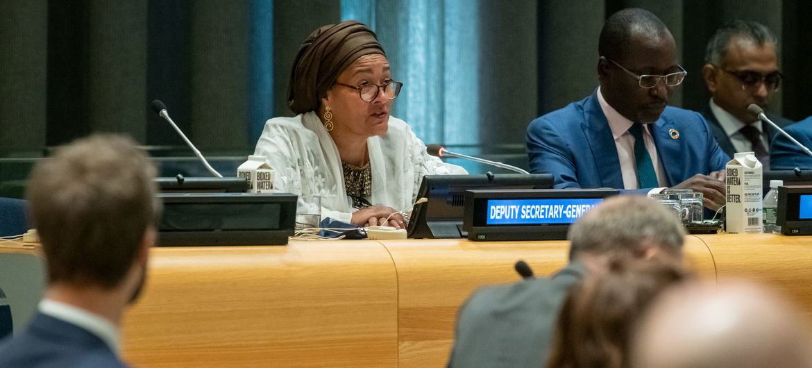 Deputy Secretary-General Amina Mohammed addresses the High-level Dialogue on 