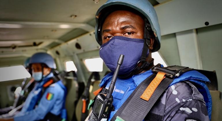 A United Nations peacekeeper in Mali is on patrol in the country's northern region of Kidal.