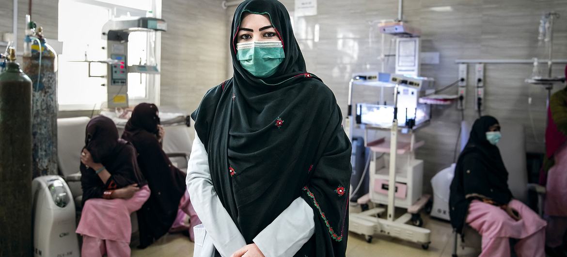 A nurse stands in the neonatal ward at a hospital in Gardez, Afghanistan.