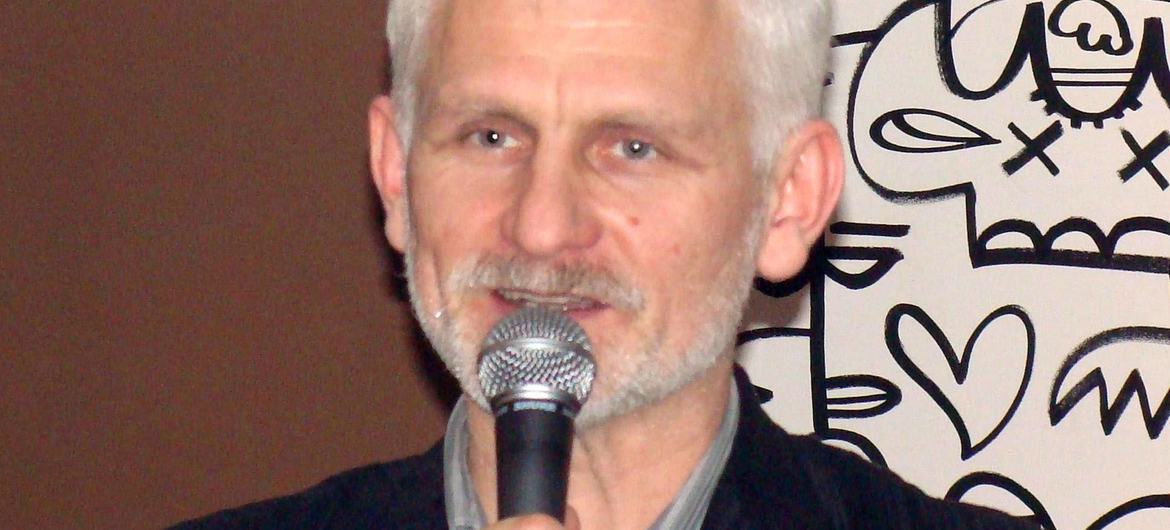 Ales Bialiatski, prominent Belarusian human rights activist and Nobel Peace Prize laureate. (file)