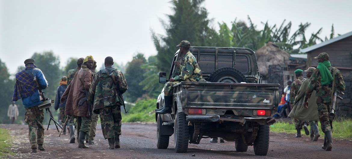 M23 fighters head towards Goma in the Democratic Republic of the Congo. (file)