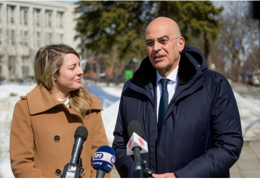 Minister of Foreign Affairs Nikos Dendias' statement during his visit in Montreal with his Canadian counterpart, Mélanie Joly (Montreal, 15.03.2023)