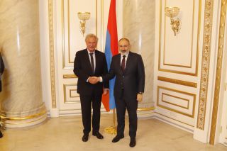 (fr. l. to r.) Jean Asselborn, Minister of Foreign and European Affairs; Nikol Pashinyan, Prime Minister of Armenia