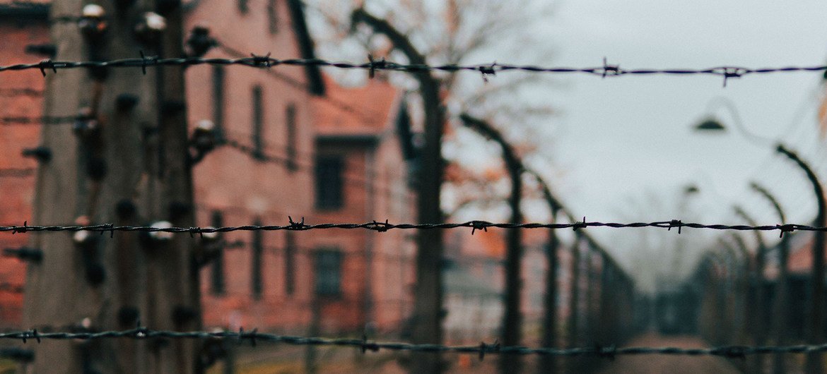 The former Auschwitz-Birkenau concentration camp in southern Poland.