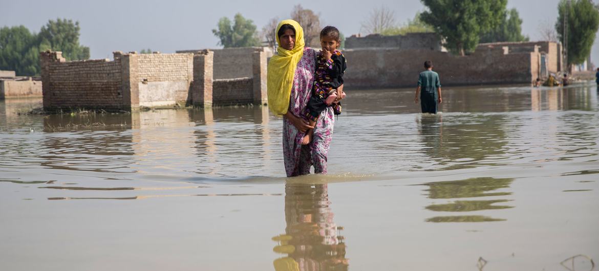Asia-Pacific is home to several of the countries worst affected by climate change impact. Pictured here, the 2022 floods in Pakistan.