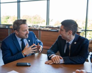 (fr. l. to r.) Xavier Bettel, Minister for Foreign Affairs and Foreign Trade and Minister for Cooperation and Humanitarian Affairs; Mihail Popșoi, Deputy Prime Minister, Minister for Foreign Affairs of Moldova.