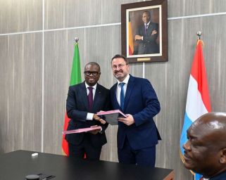 (fr. l. to r.) Romuald Wadagni, Minister of State with responsibility for the Economy and Finance of the Republic of Benin; Xavier Bettel, Minister for Foreign Affairs and Foreign Trade, Minister for Development Cooperation and Humanitarian Affairs
