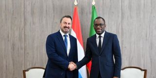 (fr. l. to .r) Xavier Bettel, Minister for Foreign Affairs and Foreign Trade, Minister for Development Cooperation and Humanitarian Affairs; Olushegun Adjadi Bakari, Minister for Foreign Affairs of Benin.