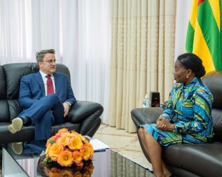 (fr. l. to r.) Xavier Bettel, Minister for Foreign Affairs and Foreign Trade, Minister for Development Cooperation and Humanitarian Affairs; Victoire Tomégah-Dogbé, Prime Minister of Togo