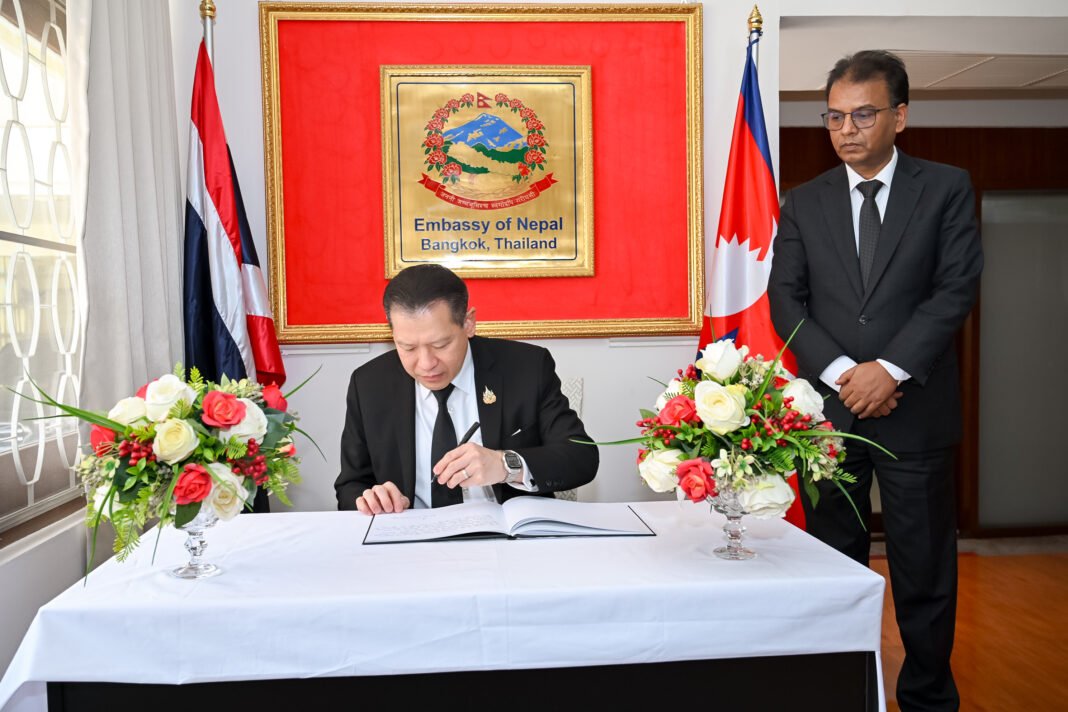 Thai Vice Minister Signs Condolence Book for Nepal Disaster